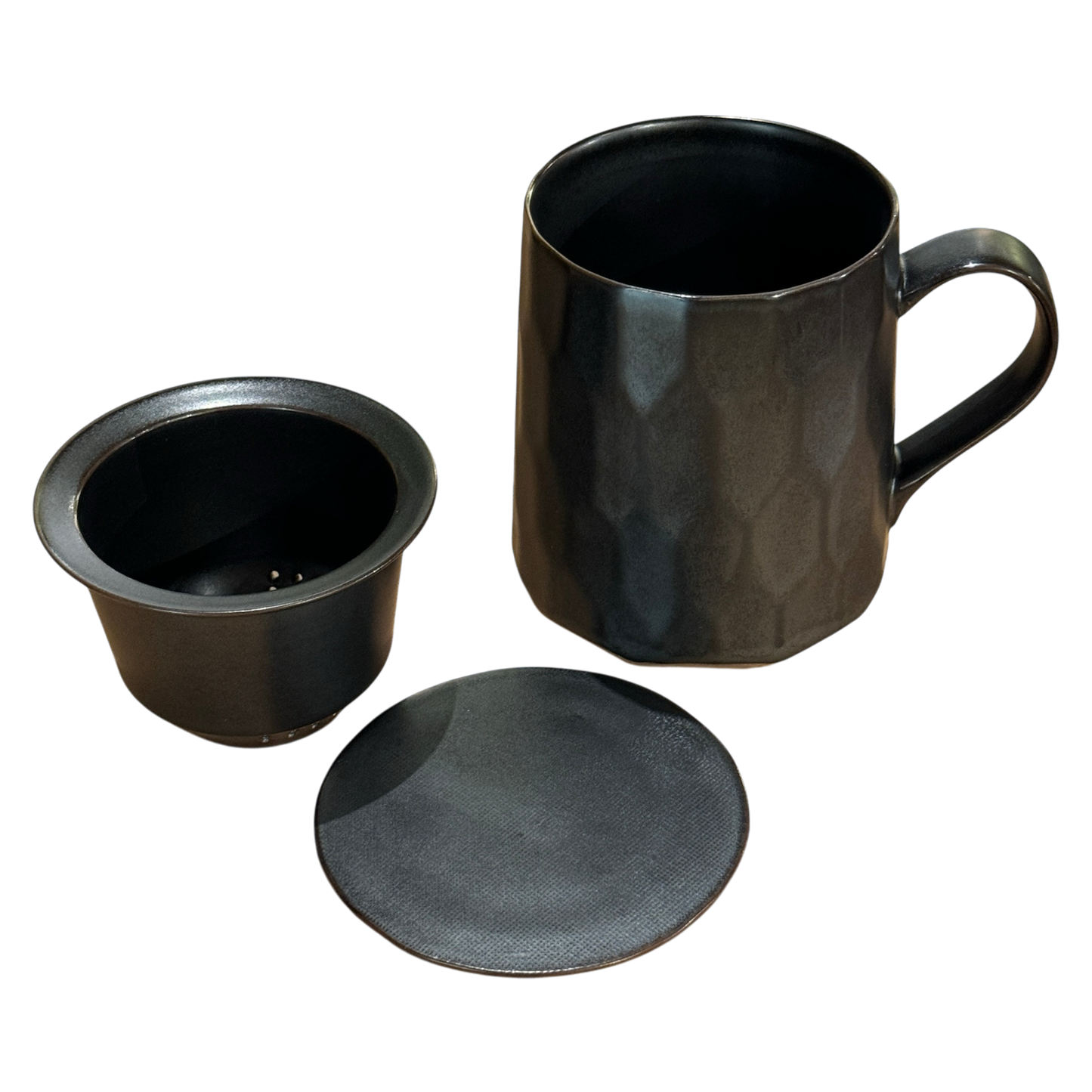 Mug with Infuser 14 oz, Steel Gray