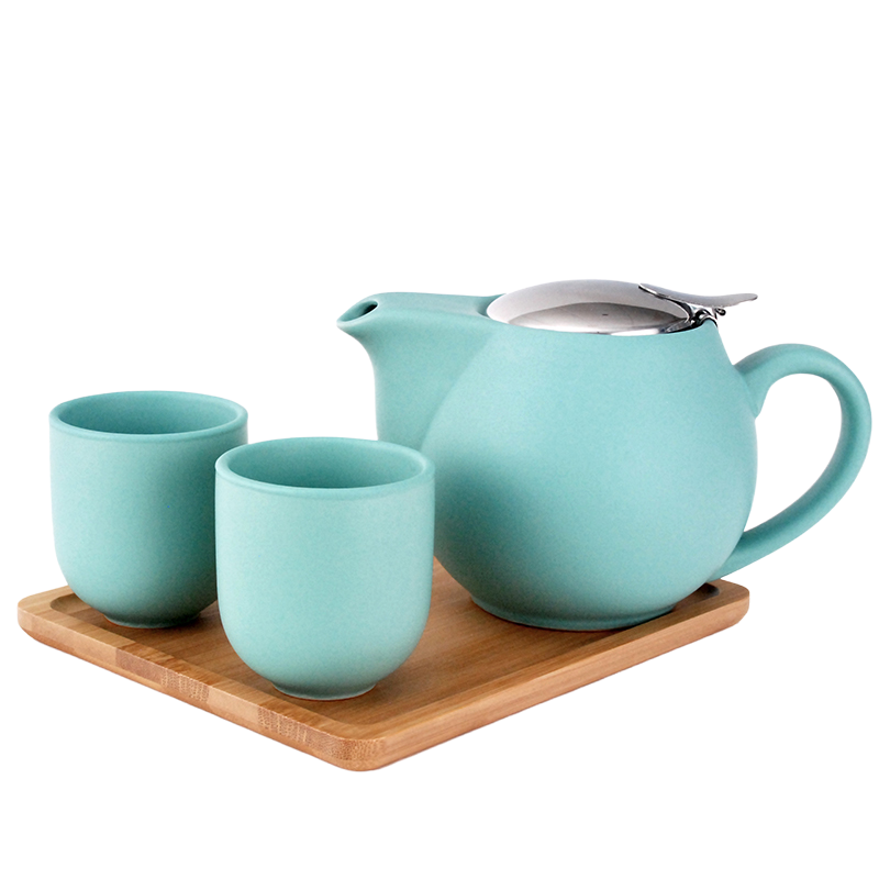 Matte Round Tea for Two Set 22oz 4pc