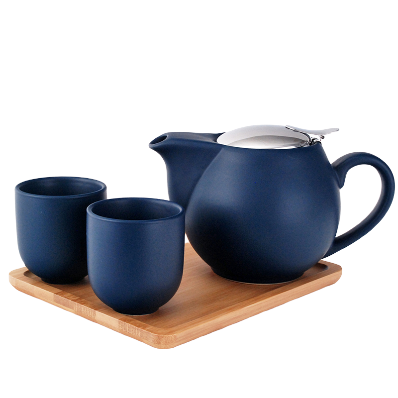 Matte Round Tea for Two Set 22oz 4pc