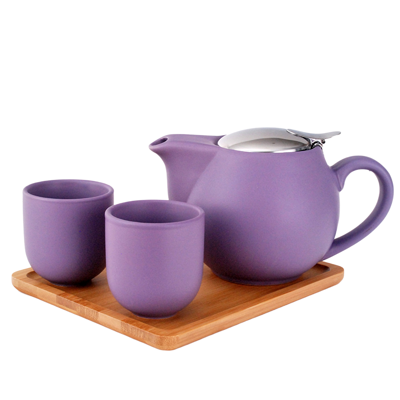 Matte Round Tea for Two Set 22oz 4pc