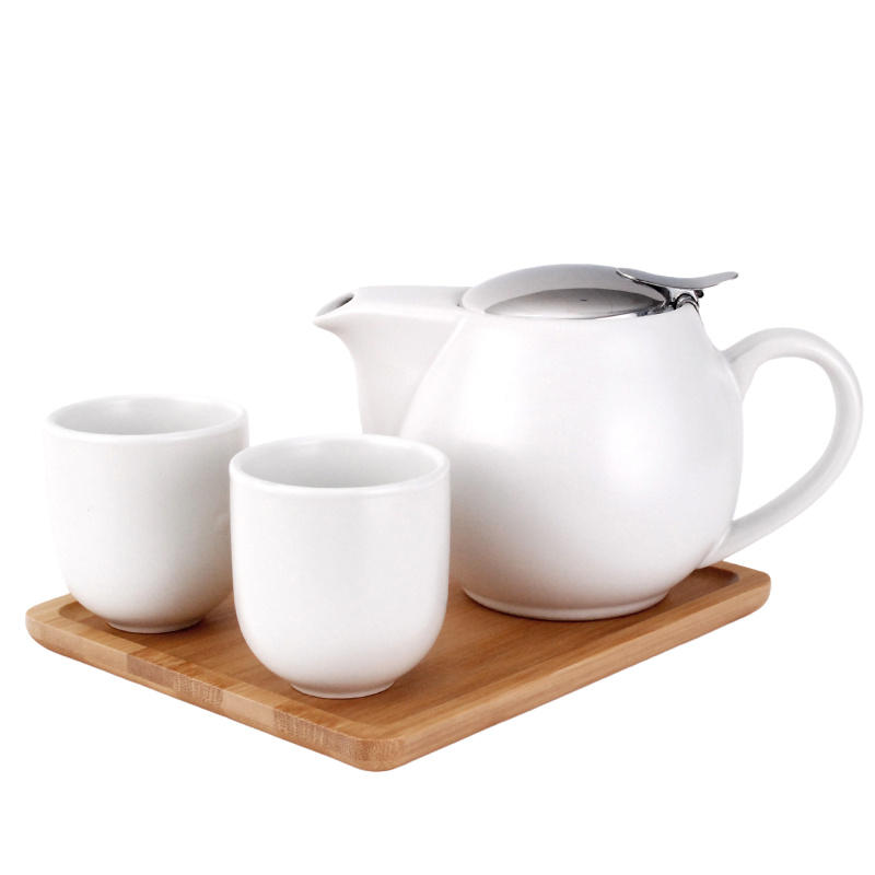 Matte Round Tea for Two Set 22oz 4pc