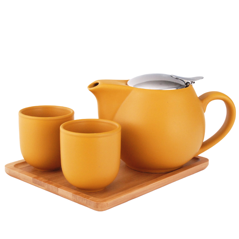 Matte Round Tea for Two Set 22oz 4pc