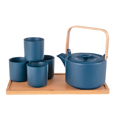 Matte Jewel Tones Tea Set 26oz 6pc