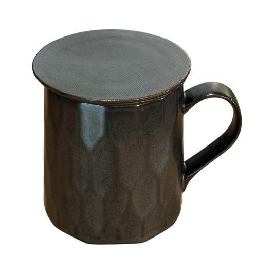 Mug with Infuser 14 oz, Steel Gray